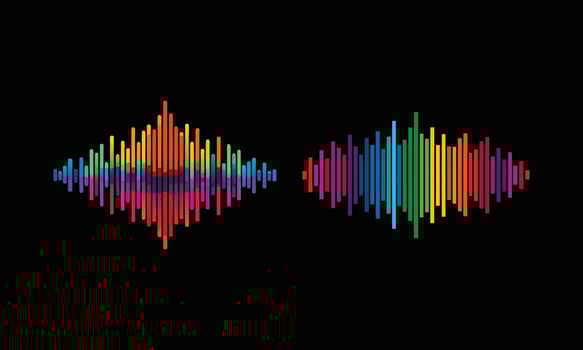 colorful music equalizer with black background. vector