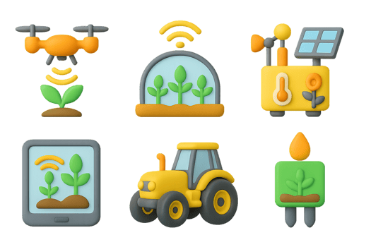 Smart Farm Icons Collection for Modern Agriculture Practices png
