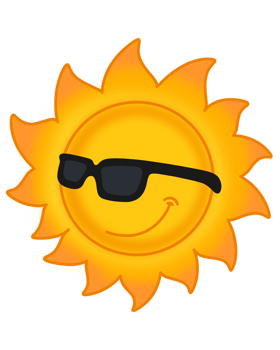 Sun with glasses png