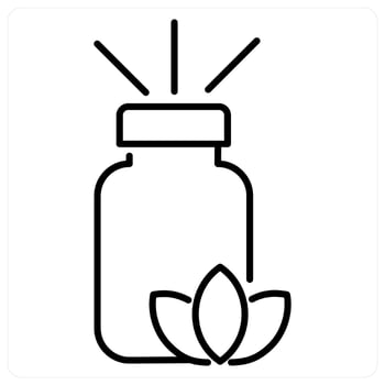 Aromatherapy icon concept in black line color vector