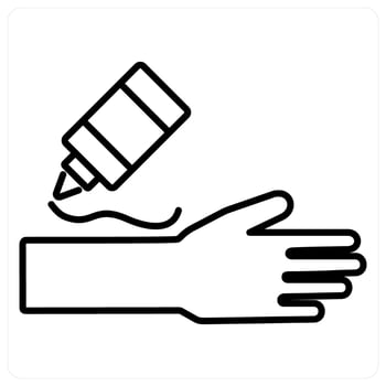 Cream icon concept in black line color vector
