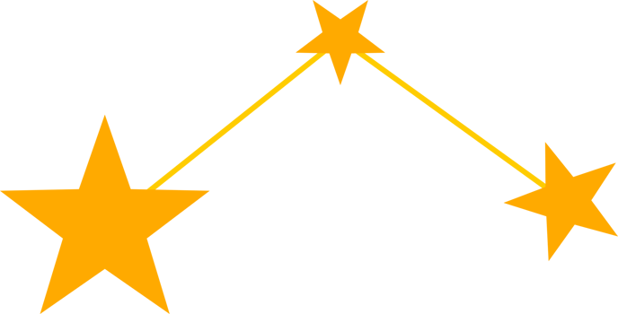 Yelow constellation stars png