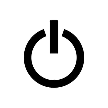 Power Button black Icon, Power On Off Switch, Power Symbol Art Illustration vector