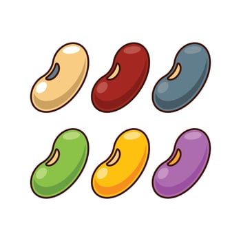 cartoon illustration of beans vector