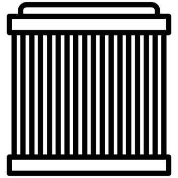 Car Air Filter Outline Icon - Car Service vector
