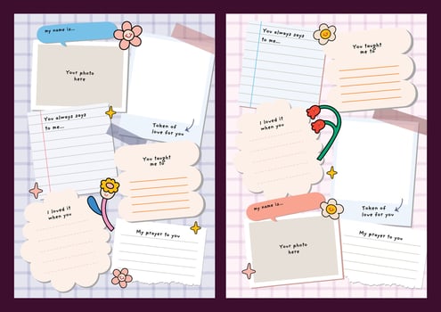 A letter set for teachers to show appreciation for their dedication. Includes paper for students to write heartfelt messages and personal testimonials. vector