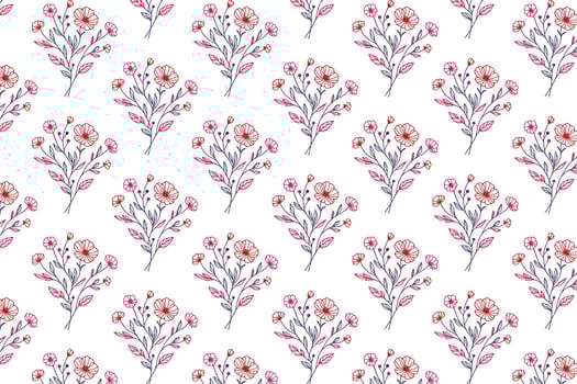 modern floral pattern featuring abstract single line botanical motifs perfect for wallpaper background textile printing women apparel and bedsheet or pillow fabric production vector