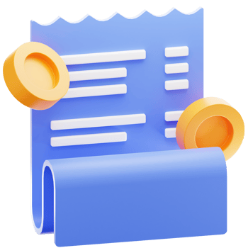 Invoice 3D Illustration png