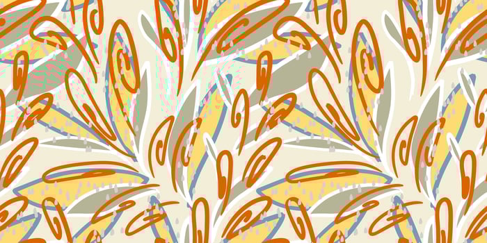 Colorful seamless pattern with abstract swirling shapes. Unique organic shapes, flowing lines, and dynamic composition print. Contemporary design for fabric, wrapping paper, and home decor vector
