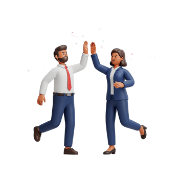 Business Colleagues High Five Success Celebration png
