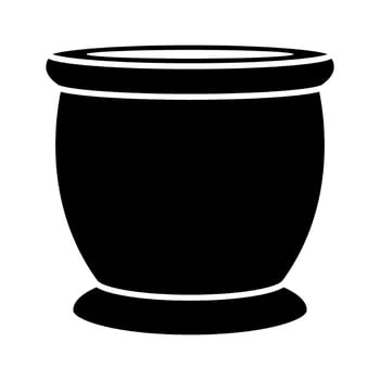 Plant pot icon. Simple illustration of plant pot icon for web design isolated on white background vector