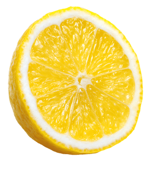 Half Cut Yellow Lemon Fresh Citrus Fruit Transparent Picture Isolated Image png
