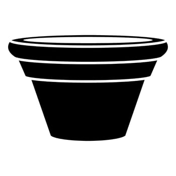 bowl utensil isolated icon illustration graphic design in black and white vector