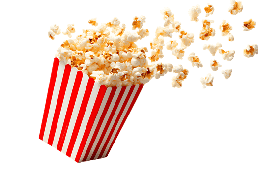 Delicious Homemade Popcorn in a Classic Container Ready for Movie Time Snacks png