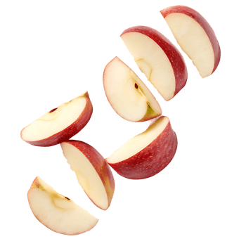 Isolated Red Apple Slices on Transparent Background Tasty and Healthy Food png