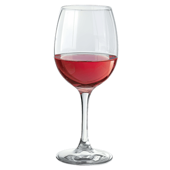 Elegant Wine Glass Filled With Red Wine - Transparent Style png
