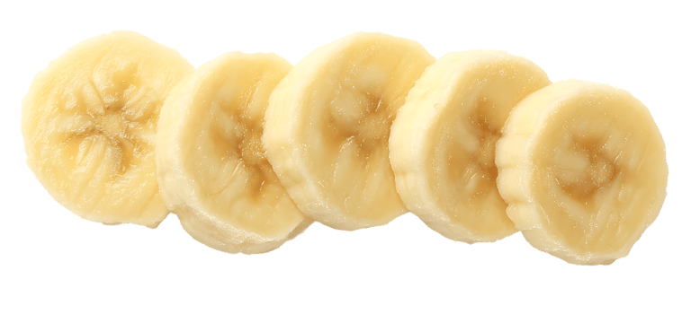 Ripe Banana Slices Pile Fresh Organic Fruit Food Ingredient Isolated Transparent png