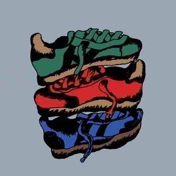 shoes abstract surrealism art illustration vector