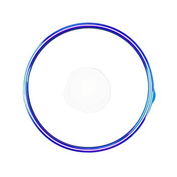 Glowing Blue Circle Frame With White Blob, Futuristic Technology Element png