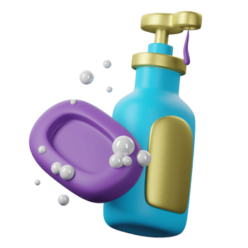 A soap and a soap bar are sitting on a black background png