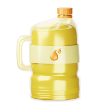 A jug of oil on a black background png