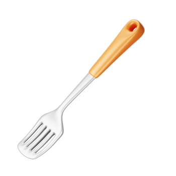 A fork with a handle on a black background png