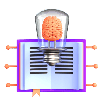An open book with a light bulb inside png