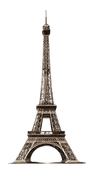 Isolated Eiffel Tower Illustration in Paris France Building Landmark City Transparent Background png