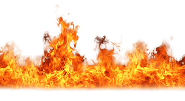 Isolated Flames on Transparent Background Fire and Sparks Effect for Designers Art png