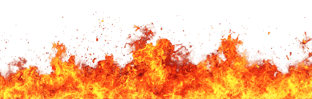 Realistic Fire Flames Transparent Background Image Isolated Burning Effect Texture png