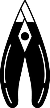 black and white illustration a nail clippers vector