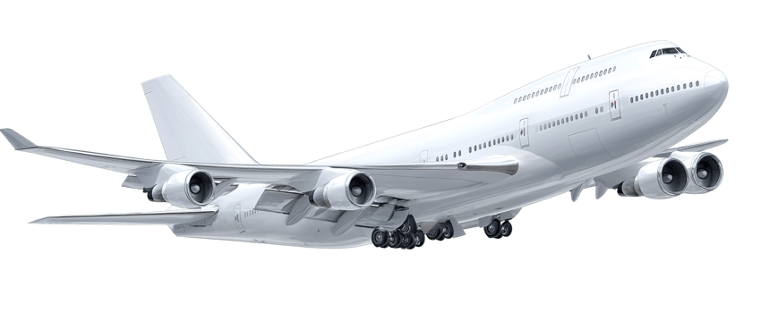 Commercial Airplane Isolated Transparent Background Big Jet Plane Transportation Illustration png