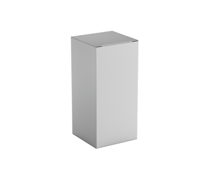 A Cardboard Box Mockup For Packaging Concept Standing On Vertical 3d Illustration png