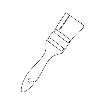 Isolated Paint Brush Line Art Drawing vector