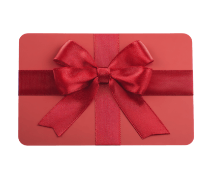 Red gift card with bow for special occasions and celebrations png