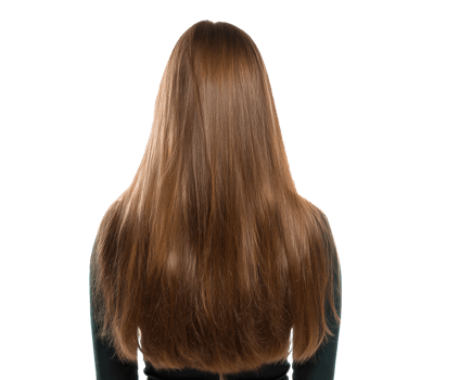 Long shiny hair of a woman with healthy texture and smooth finish png