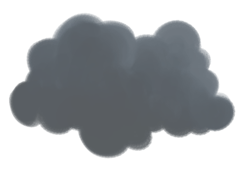 Fluffy grey cloud is shown in the middle of the sky png