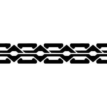 Geometric Tech Pattern Black and White Border. vector