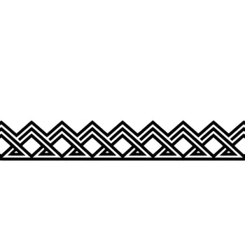 Geometric Border Black Line Art on White, Minimalist. vector