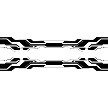 Futuristic Abstract Tech with Black White Lines. vector