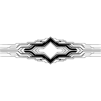Futuristic Tech Element Geometric Ornament with Lines. vector