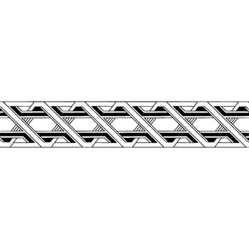 Geometric Chain Border , Black and White, Abstract Ornament,. vector