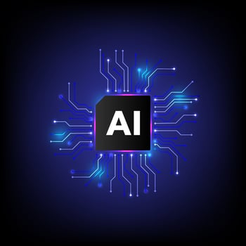 Artificial intelligence technology computer chipset concept on circuit board, Cyber technology concept vector