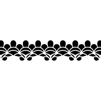 Geometric Black and White Decorative Border. vector