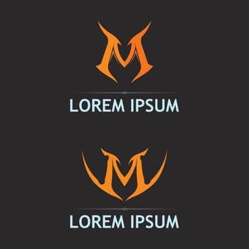 Professional M Letter Logo Icon with Geometric Clean Shape vector