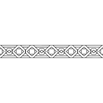 Minimalist Geometric Border Ornament on White Background. vector