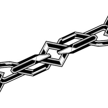 Abstract Chain Link Minimalist , Strength Connection. vector
