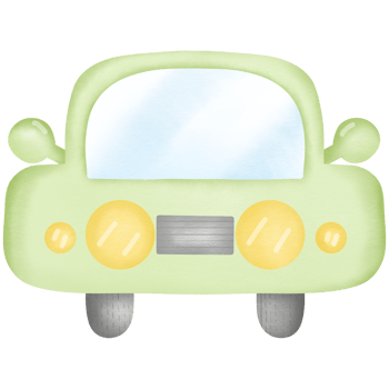 Green car hand drawn png