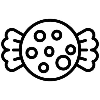 Candy Outline Icon, Black And White Outline Icon Symbol vector