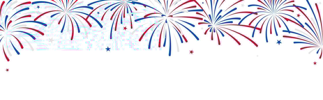 4th of July background, USA fireworks, Independence Day vector